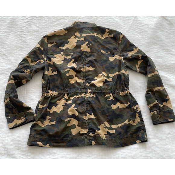 Gap Camo Utility Jacket Flap Pocket Military Full Zip Gorpcore Womens Medium - Picture 4 of 14